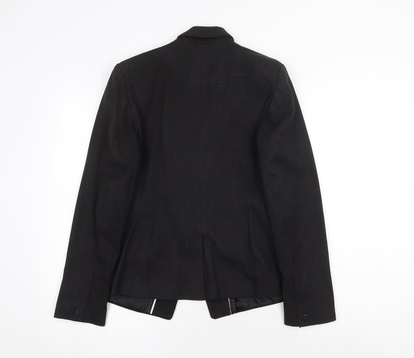 NEXT Womens Black Polyester Jacket Suit Jacket Size 12