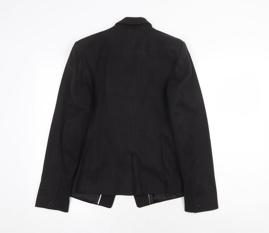 NEXT Womens Black Polyester Jacket Suit Jacket Size 12