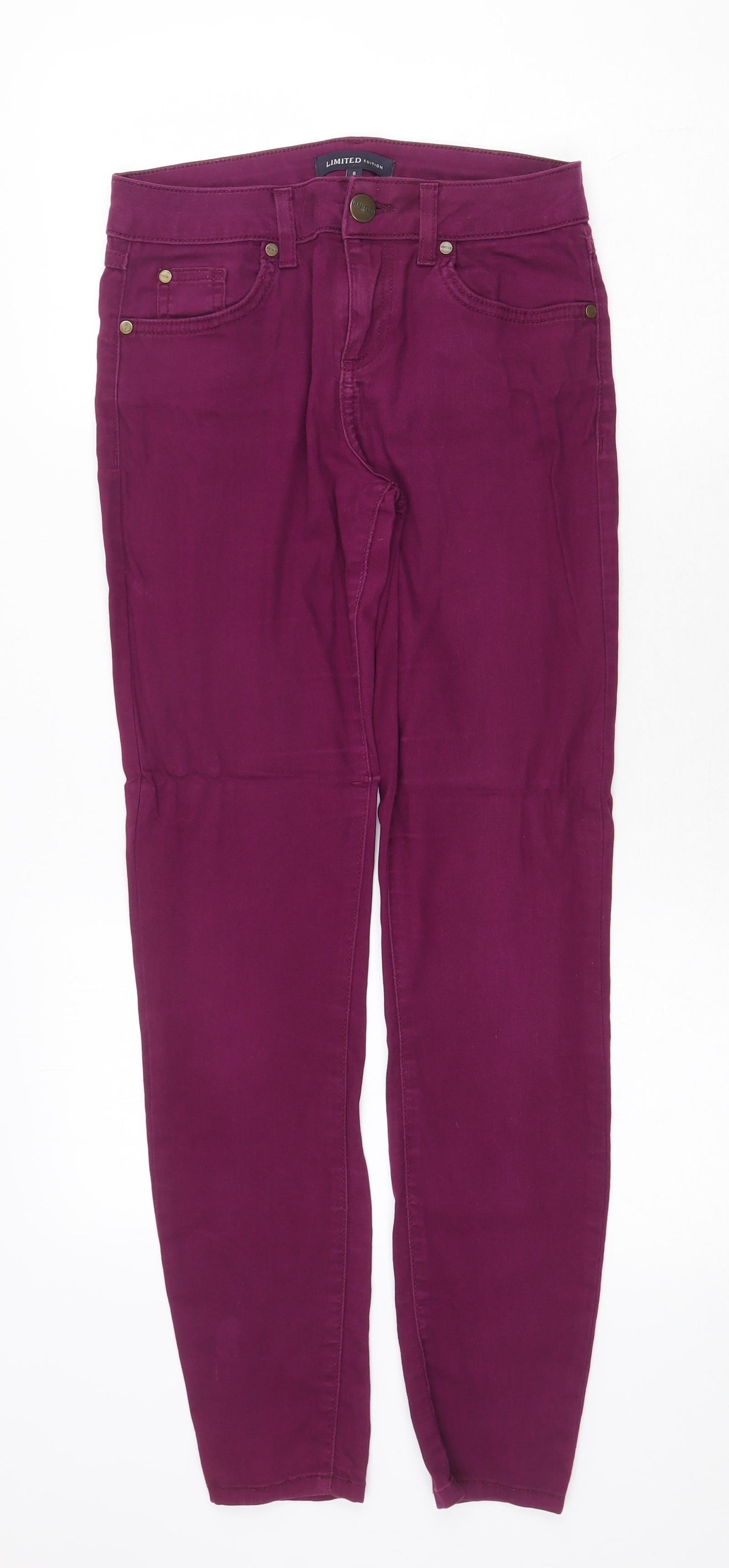 Womens UK Size 8 Marks and Spencer Regular Fit Skinny Purple Jeans