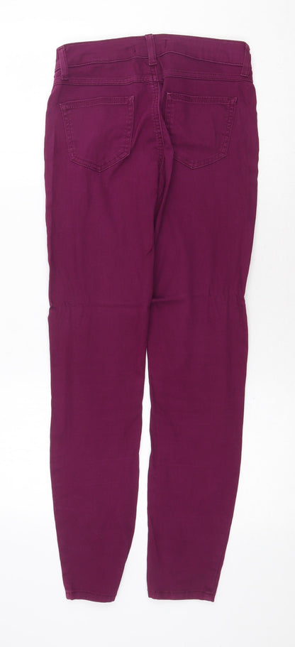 Womens UK Size 8 Marks and Spencer Regular Fit Skinny Purple Jeans