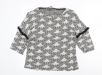 Womens UK Size M TALLY WEiJL Grey Pullover Jumper