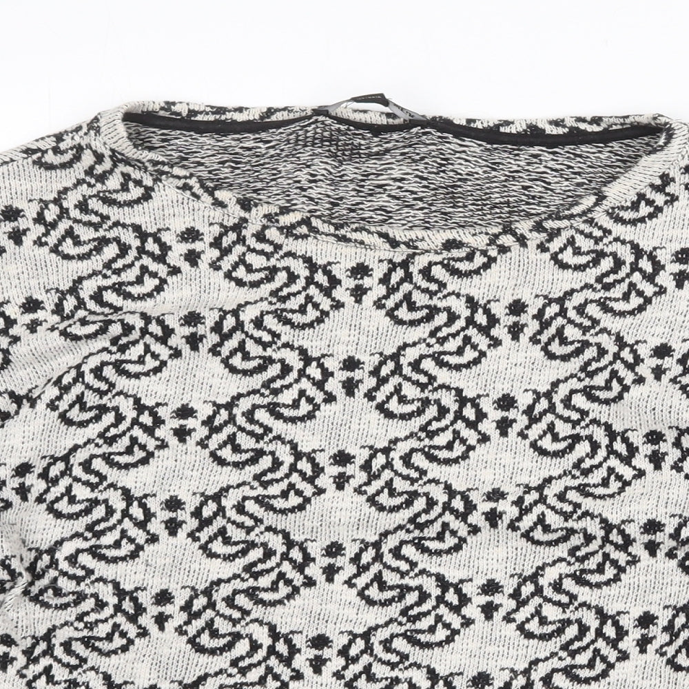 Womens UK Size M TALLY WEiJL Grey Pullover Jumper