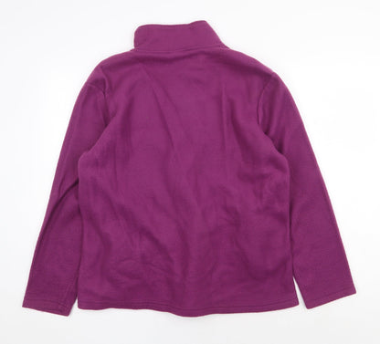Anne de Lancay Womens Purple Jacket Size L Zip