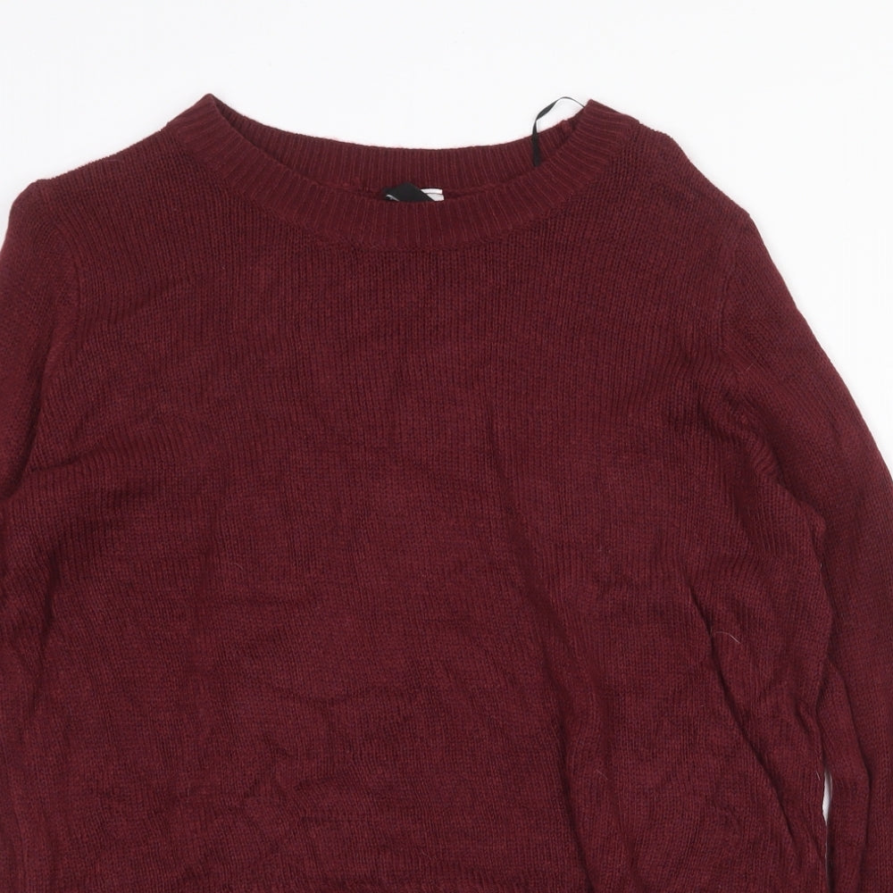 Womens UK Size S H&M Red Pullover Jumper