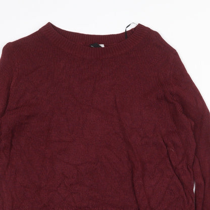 Womens UK Size S H&M Red Pullover Jumper