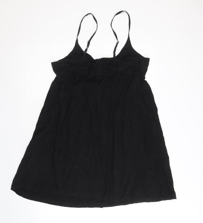 b.young Womens Black 100% Cotton Shift Size XL Scoop Neck Button