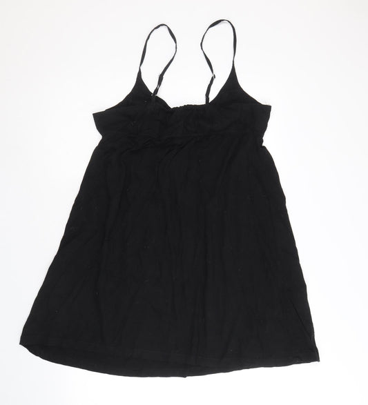 b.young Womens Black 100% Cotton Shift Size XL Scoop Neck Button