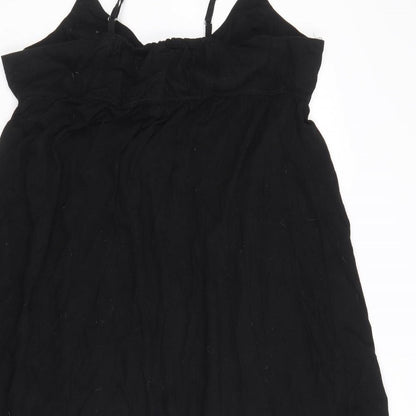 b.young Womens Black 100% Cotton Shift Size XL Scoop Neck Button