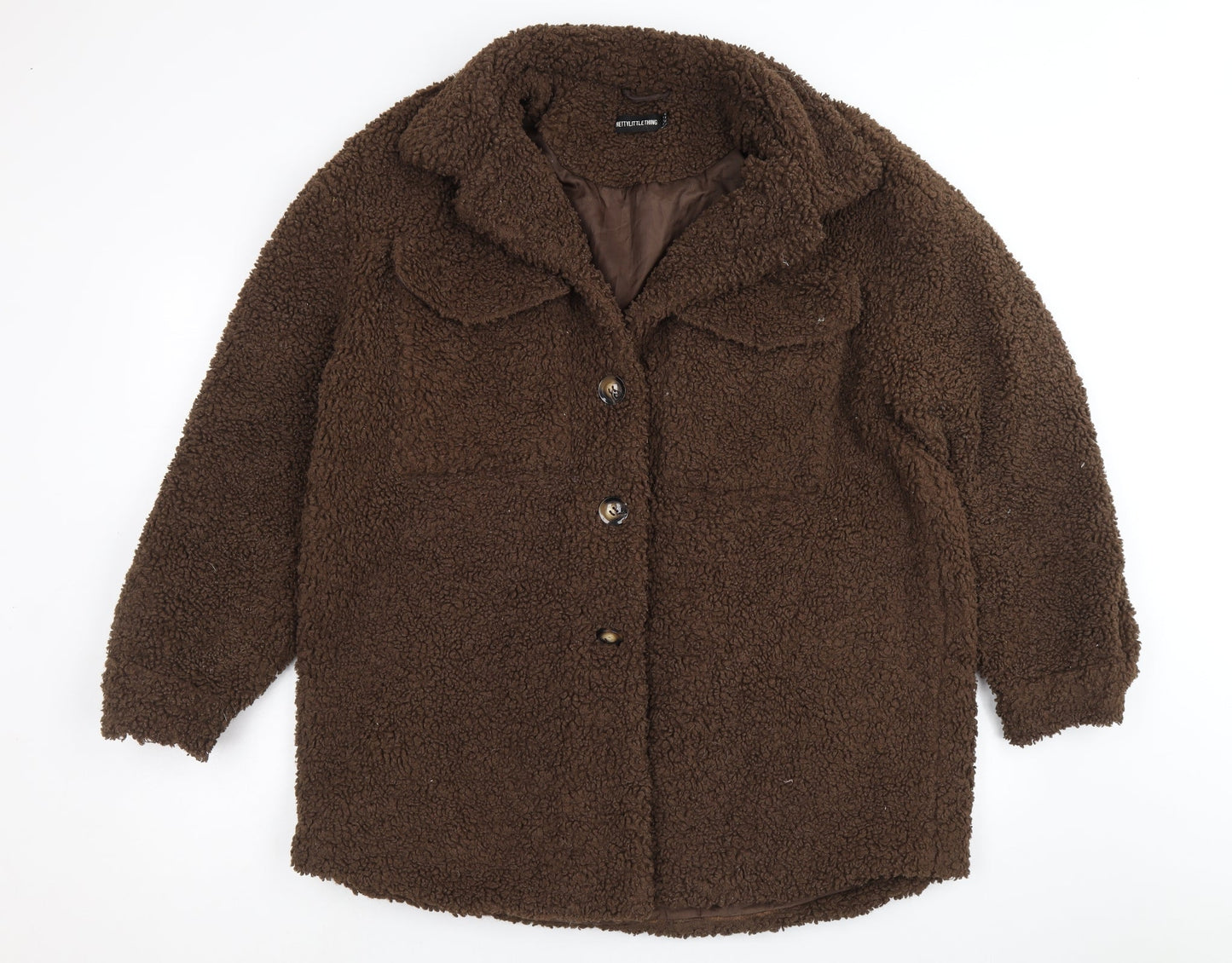 Womens UK Size 8 PRETTYLITTLETHING Brown Jacket