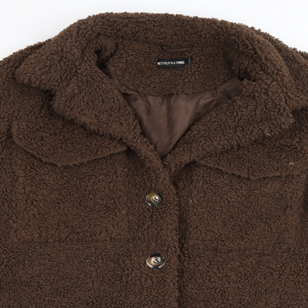 Womens UK Size 8 PRETTYLITTLETHING Brown Jacket