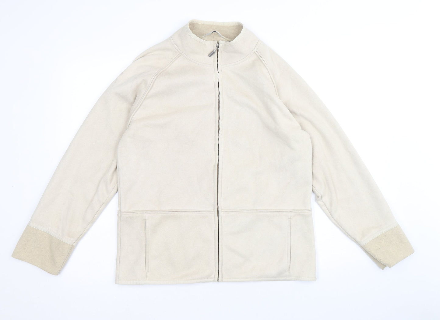 Preworn Womens Beige Jacket Size 12 Zip