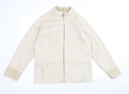 Preworn Womens Beige Jacket Size 12 Zip