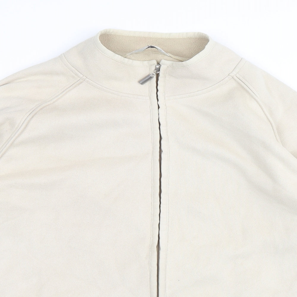 Preworn Womens Beige Jacket Size 12 Zip