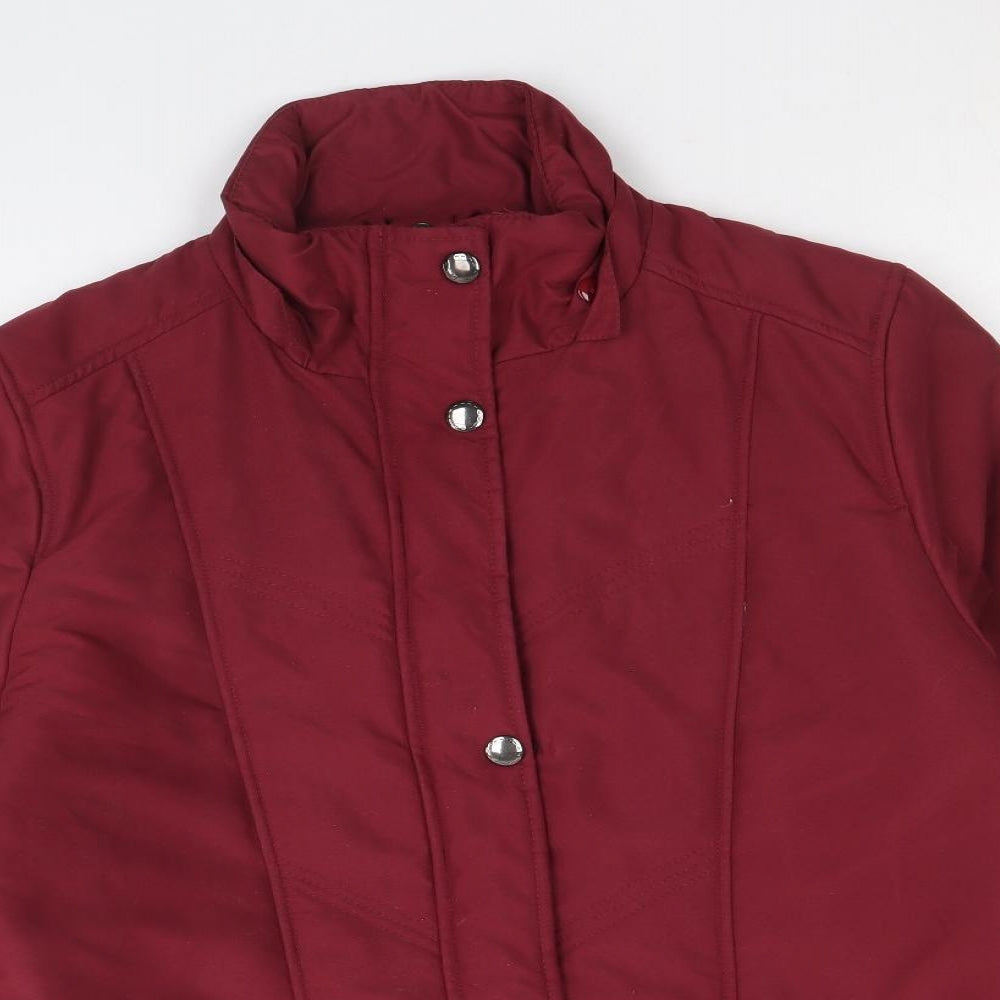 First Avenue Womens Red Jacket Coat Size 12 Zip