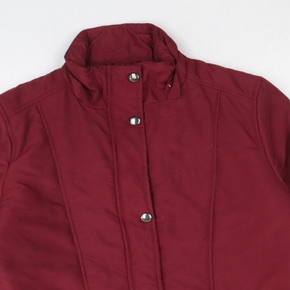 First Avenue Womens Red Jacket Coat Size 12 Zip