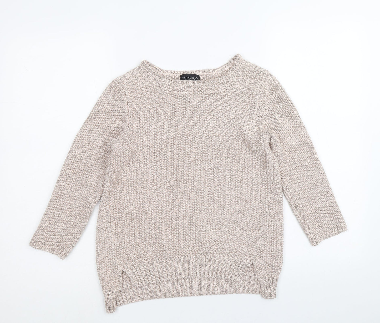 Womens UK Size 6 Topshop Gold Pullover Jumper