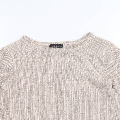 Womens UK Size 6 Topshop Gold Pullover Jumper