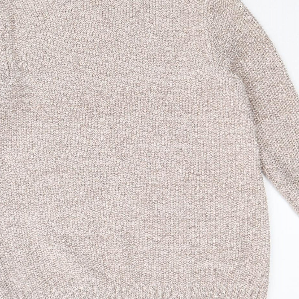 Womens UK Size 6 Topshop Gold Pullover Jumper