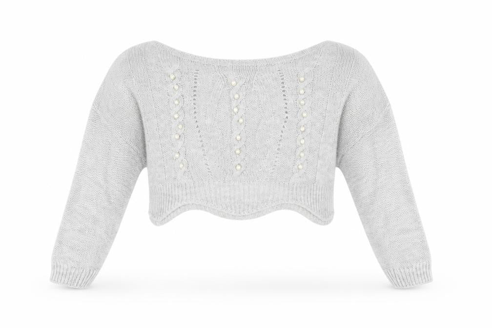 Womens UK Size M Cameo Rose Grey Pullover Jumper