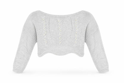 Womens UK Size M Cameo Rose Grey Pullover Jumper