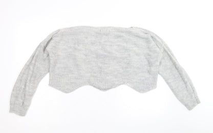 Womens UK Size M Cameo Rose Grey Pullover Jumper
