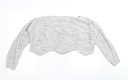 Womens UK Size M Cameo Rose Grey Pullover Jumper