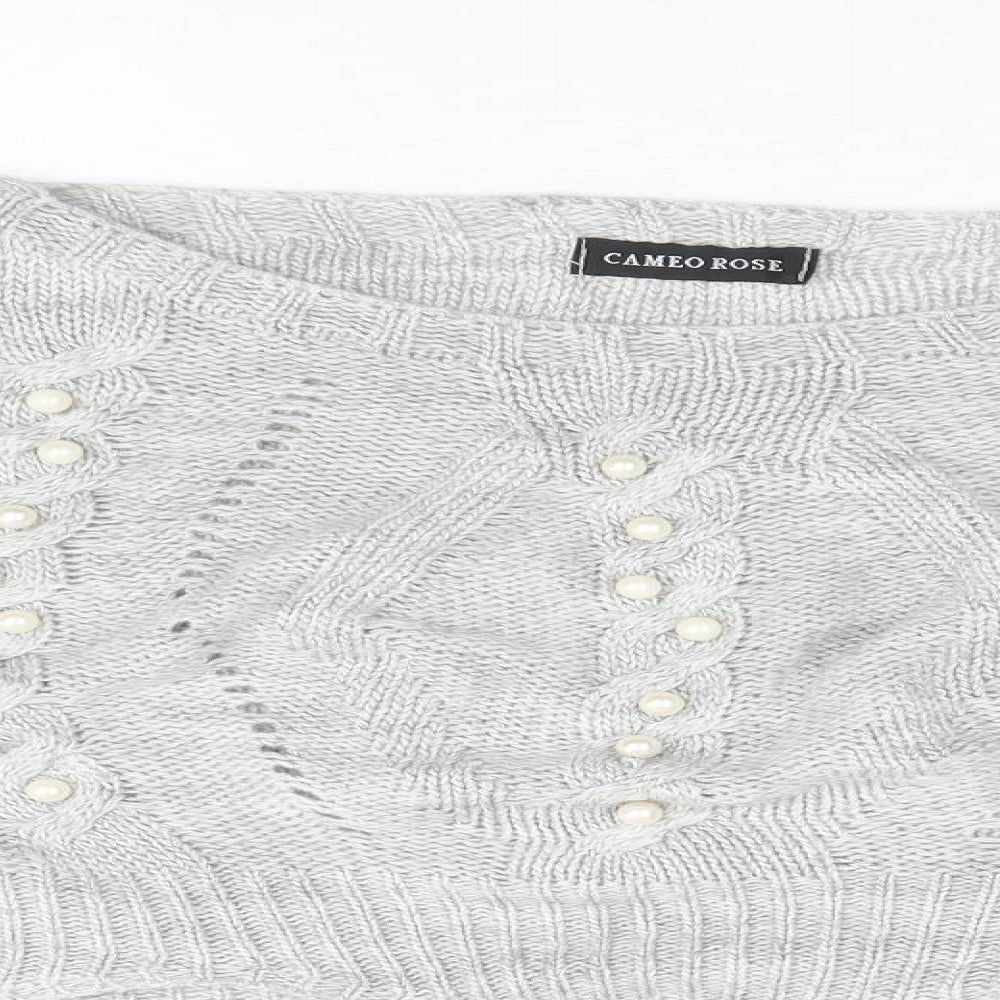 Womens UK Size M Cameo Rose Grey Pullover Jumper