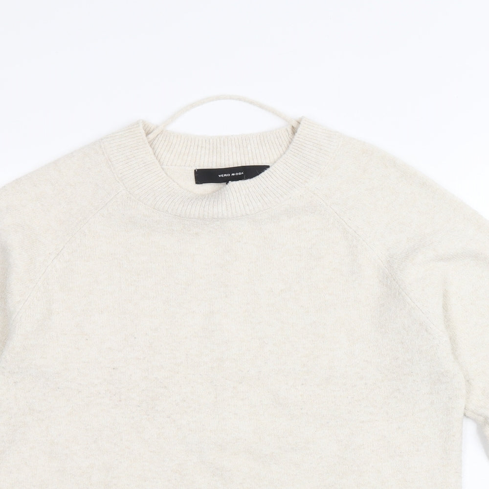 Womens UK Size S Vera Moda Beige Pullover Jumper