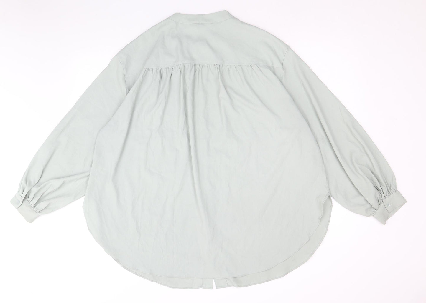 Womens UK Size XL H&M Green Basic Button-Up