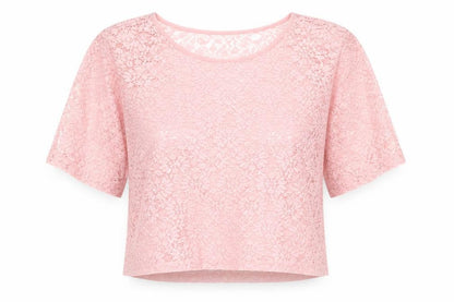 Womens UK Size 8 Topshop Pink Cropped T-Shirt
