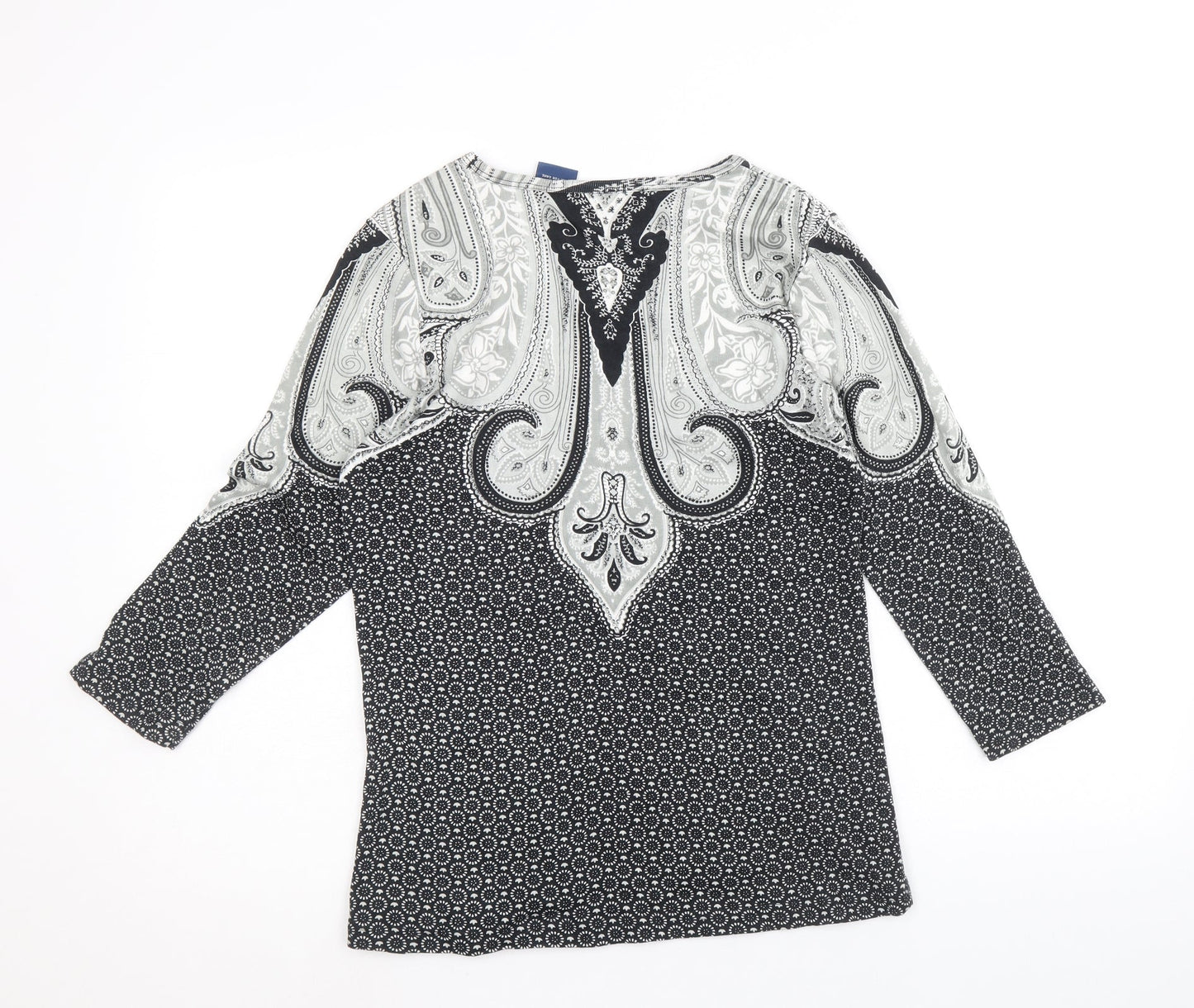 Womens UK Size XS Preworn Black Basic Blouse