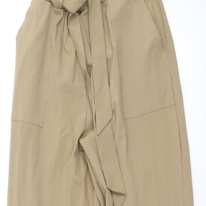 Womens UK Size S Preworn Regular Fit  Brown Trousers