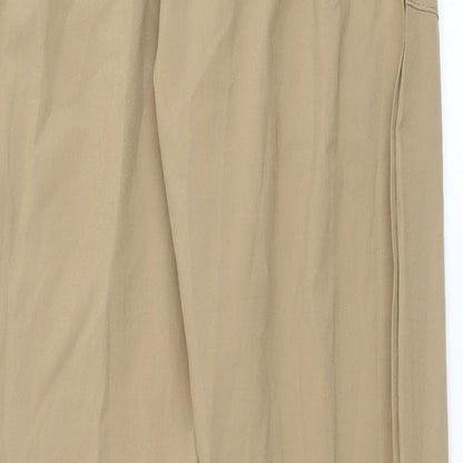 Womens UK Size S Preworn Regular Fit  Brown Trousers