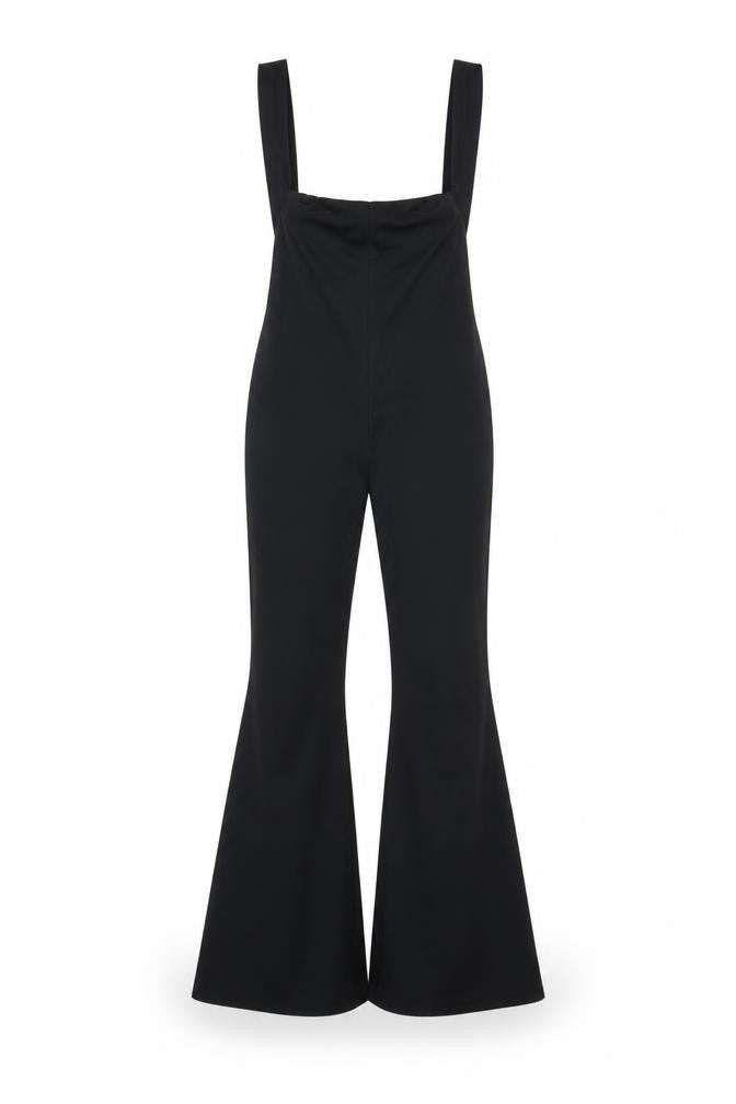 Womens UK Size 8 PRETTYLITTLETHING One-Piece Black Dungaree