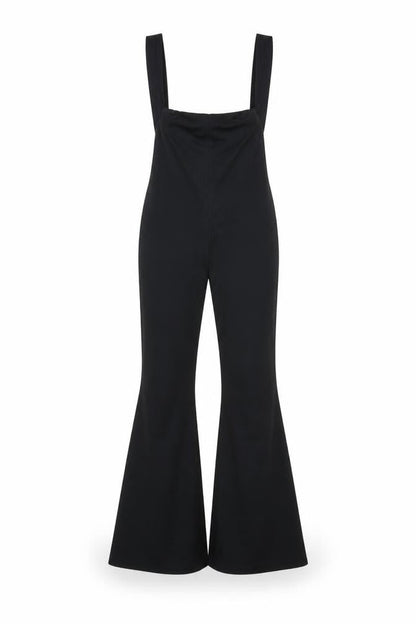 Womens UK Size 8 PRETTYLITTLETHING One-Piece Black Dungaree