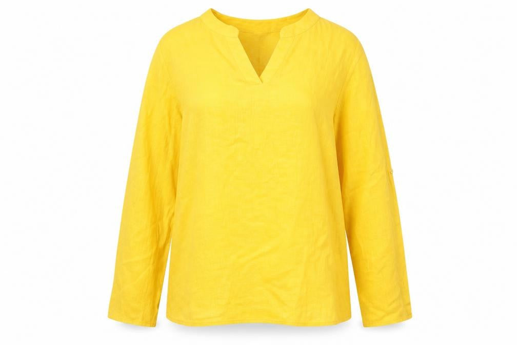 Womens UK Size XL Emery Rose Yellow Basic T-Shirt