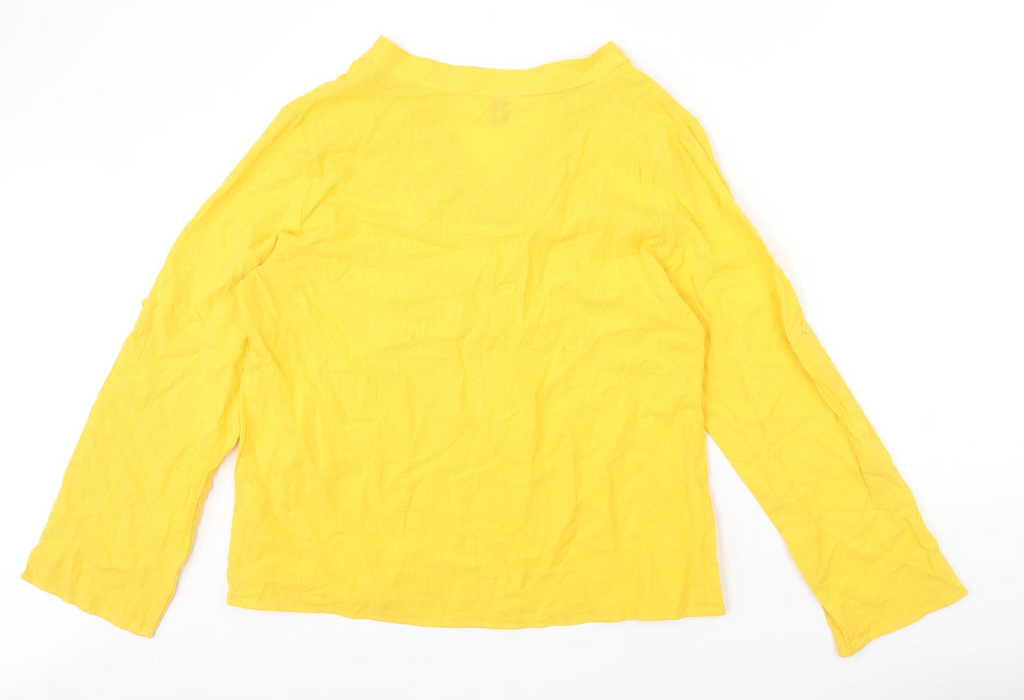 Womens UK Size XL Emery Rose Yellow Basic T-Shirt