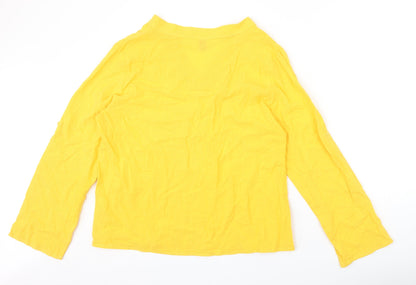 Womens UK Size XL Emery Rose Yellow Basic T-Shirt