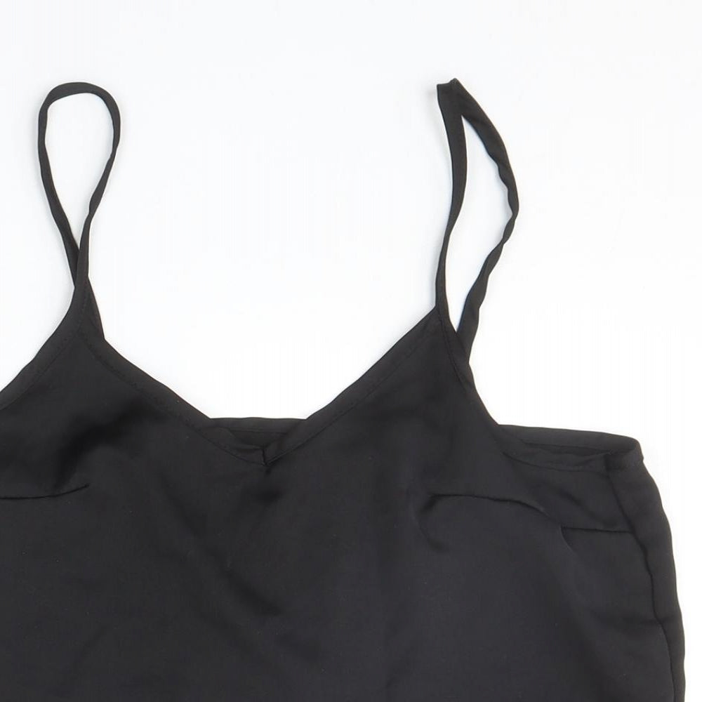 Womens UK Size 6 Missguided Black Basic Tank