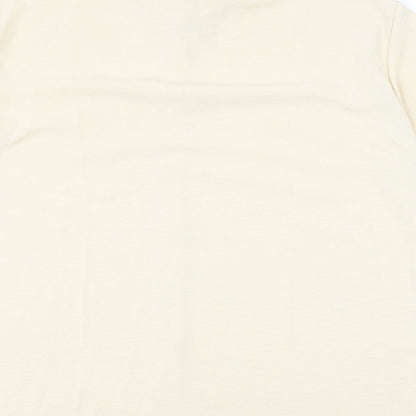 Womens UK Size XL Preworn Beige Basic Button-Up