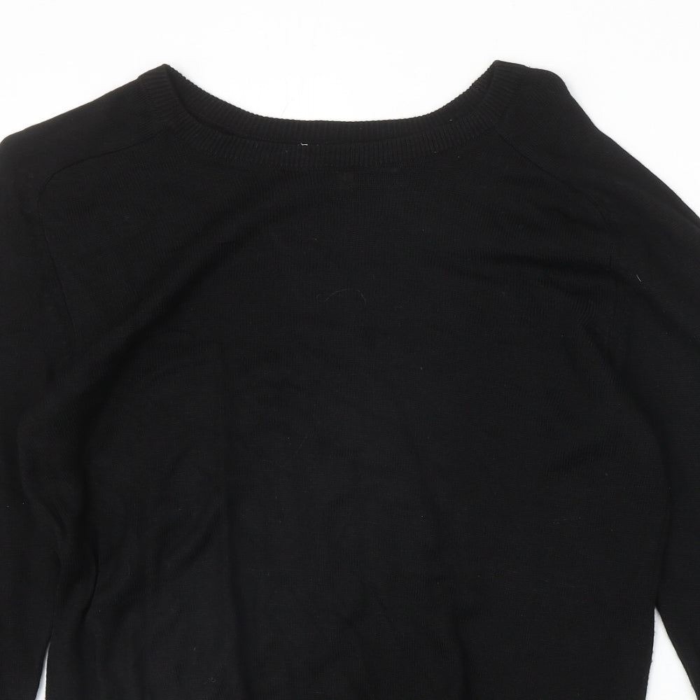 Womens UK Size XS River Island Black Pullover Jumper