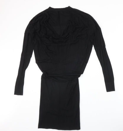 ASOS Womens Black Polyester Bodycon Size 10 Round Neck Pullover
