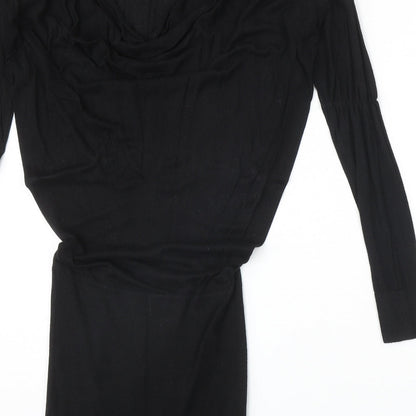 ASOS Womens Black Polyester Bodycon Size 10 Round Neck Pullover