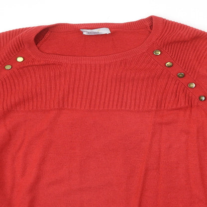 Womens UK Size 18 Marks and Spencer Red Pullover Jumper