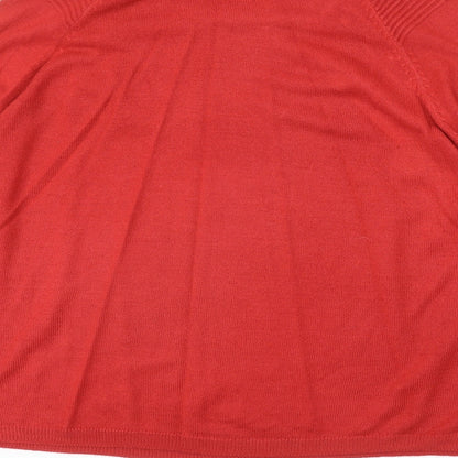 Womens UK Size 18 Marks and Spencer Red Pullover Jumper