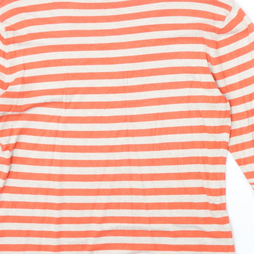 Womens UK Size 14 Preworn Orange Pullover Jumper