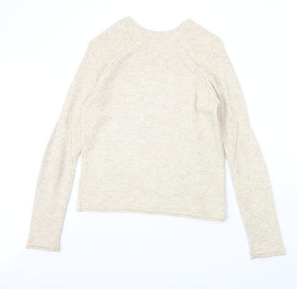 Womens UK Size 8 Topshop Beige Pullover Jumper