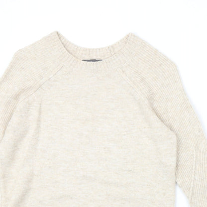 Womens UK Size 8 Topshop Beige Pullover Jumper