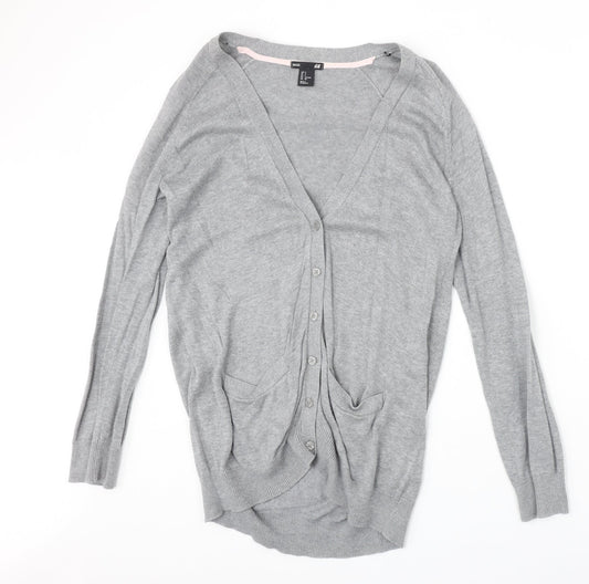 Womens UK Size S H&M Grey Cardigan Jumper