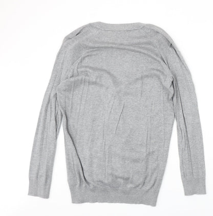 Womens UK Size S H&M Grey Cardigan Jumper